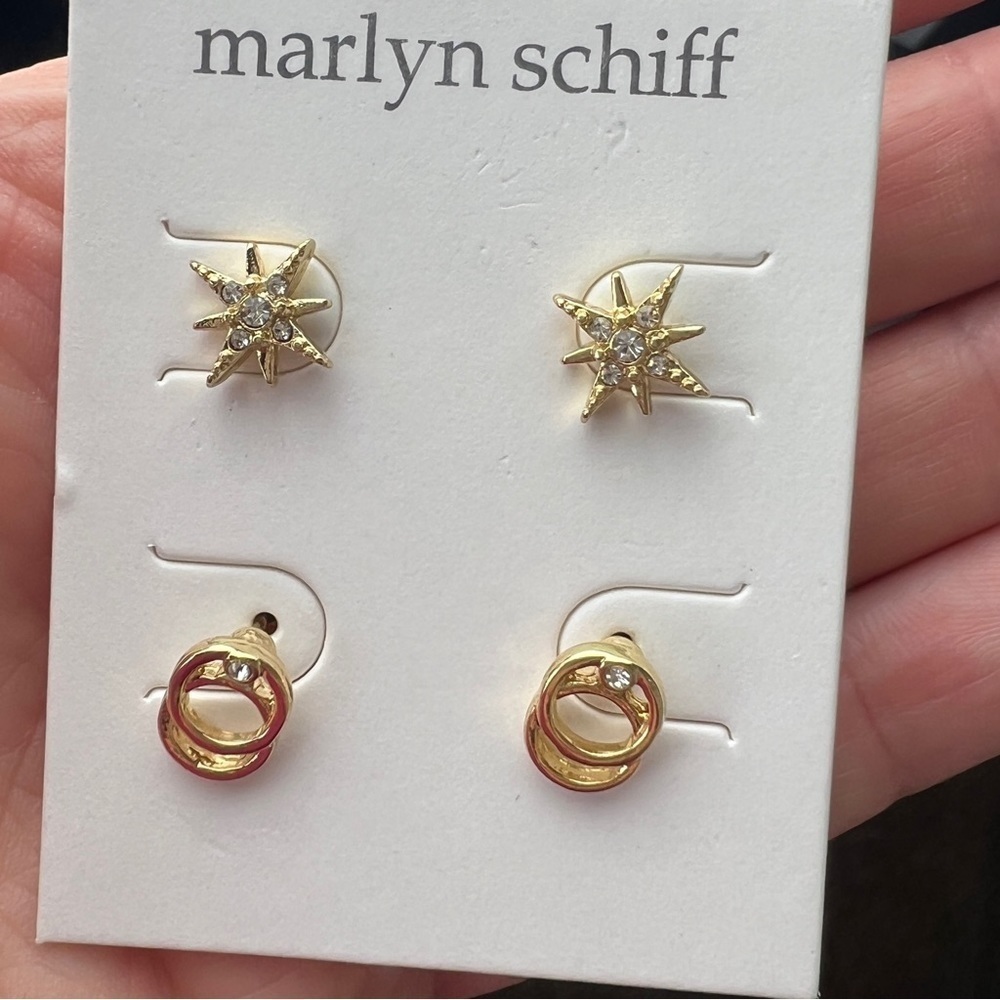 Marlyn Schiff Stud Earrings - 2 Pair